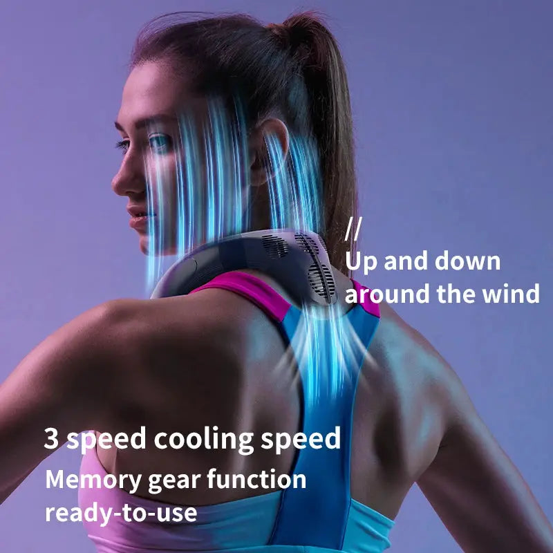 Neck Fan | 5200mAh Battery | 5W Rechargeable Cooling | One Size from PriceLows™