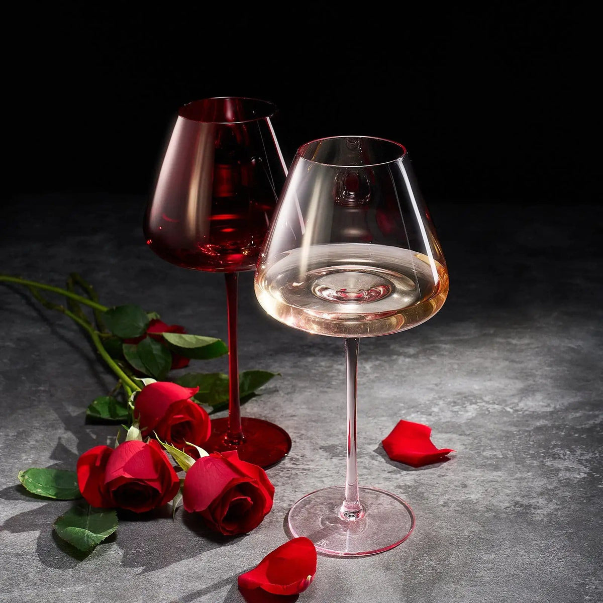 Love Stemmed Wine Glassware | 24 oz | Set of 2 | Entertaining