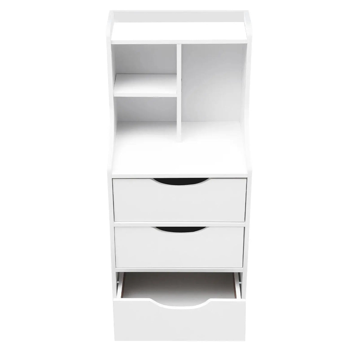 Nightstands, Bedside Table with Drawers, 3 Drawer White Nightstand Cabinet 37x30x85cm for Bedroom Storage Living Room from PriceLows™