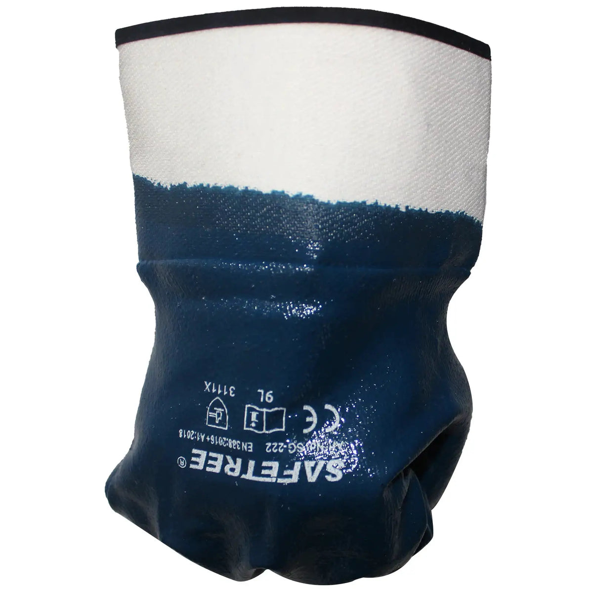 SAFETREE Heavy Duty Industrial Blue Nitrile Dipped Work Gloves Oil Resistant Gloves from PriceLows™