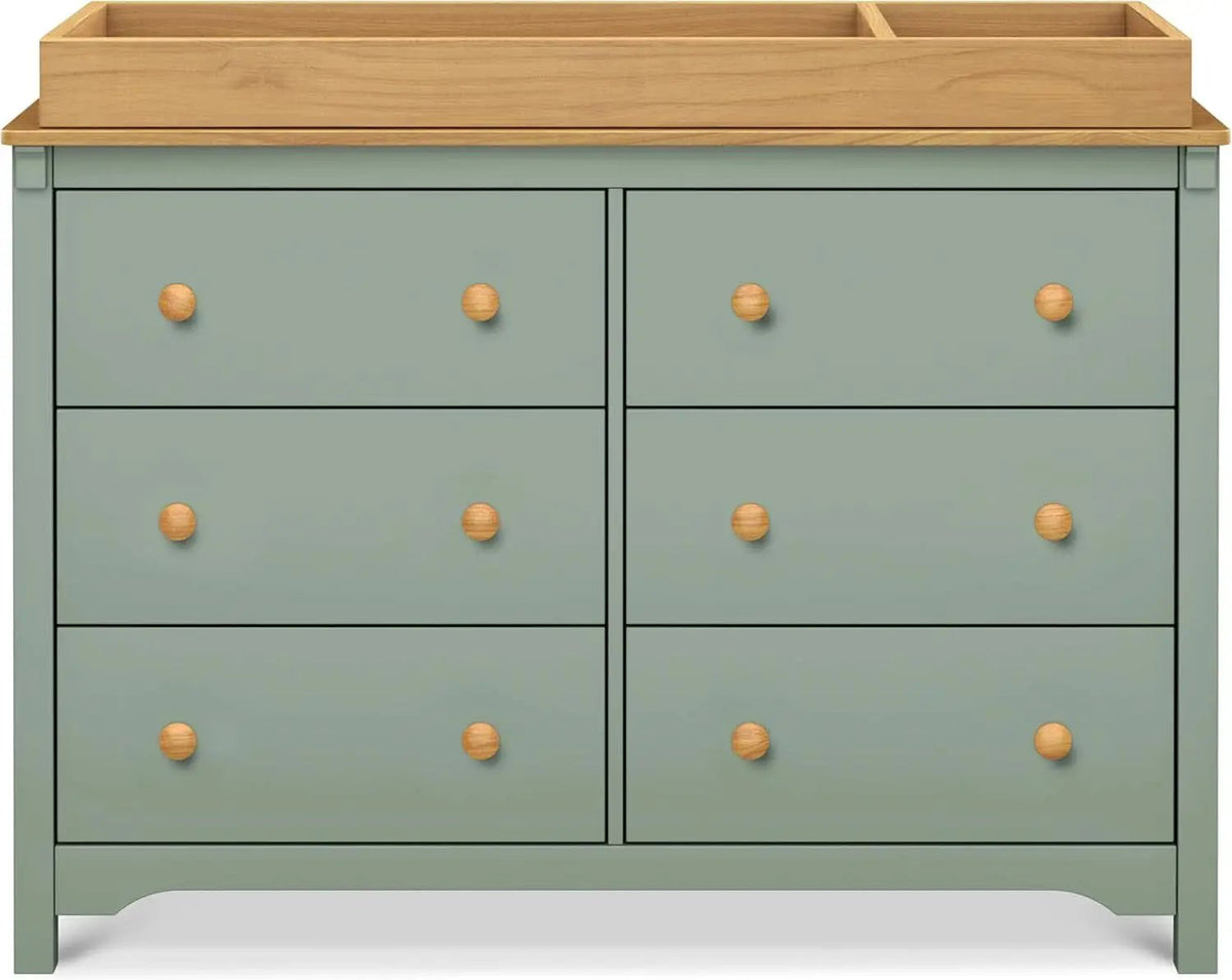 Shea Six Drawer Dresser Light Sage And Honey For Nursery from PriceLows™
