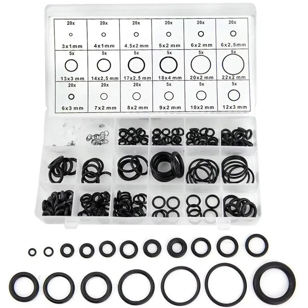 419/225PCS Set Universal O-Ring Assortment 32 Size Nitrile Rubber Ring Seal O Ring Gasket for Plumbing Automotive Faucet Repair from PriceLows™