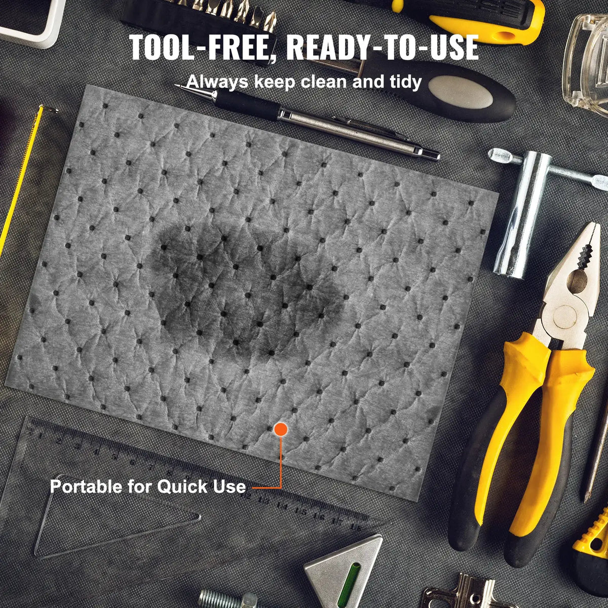 Oil Spill Mat | Oil And Water Absorbent | Automotive And Kitchen Use | One Size from PriceLows™