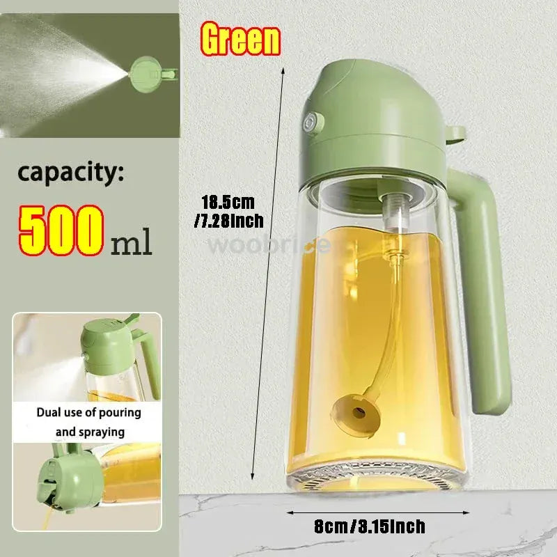 Oil Sprayer Glass Bottle Anti Leakage 2 In 1 PriceLows