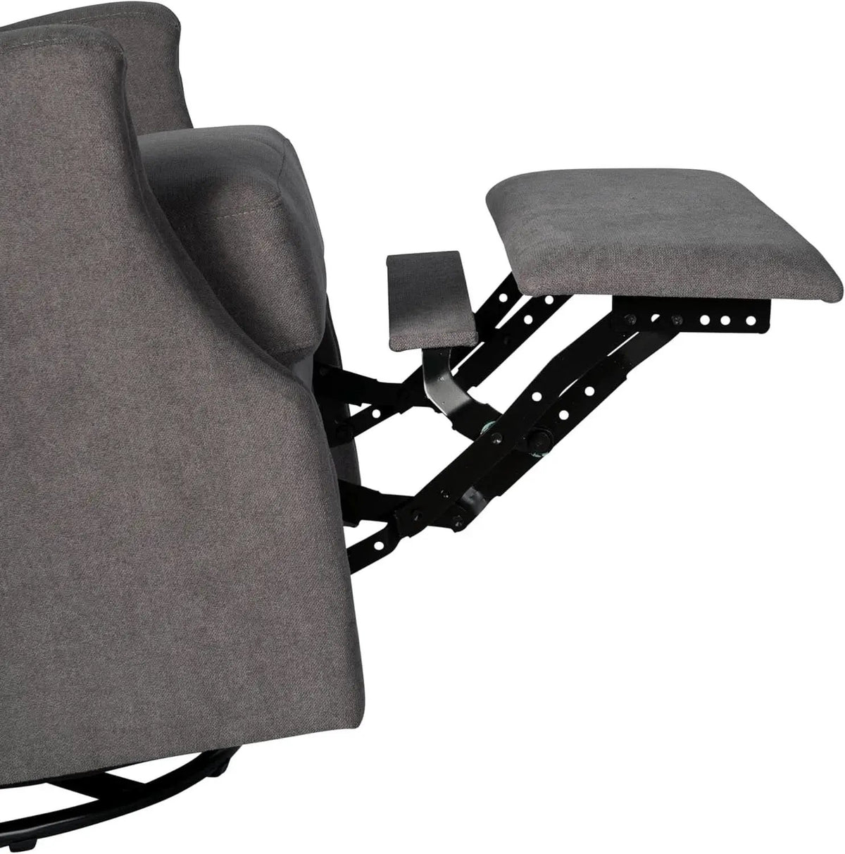Omma Wingback Swivel Glider Recliner Dark Gray Upholstered from PriceLows™