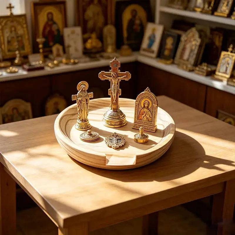 Orthodox Altar Set | Gold Plated Metal | PriceLows™