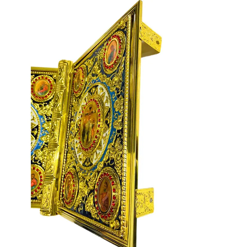 Orthodox Gospel Book Cover | Gilded Red Rhinestones | PriceLows™