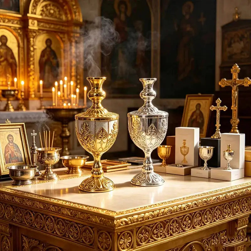 Orthodox Vigil Lamp | Red Glass | PriceLows™