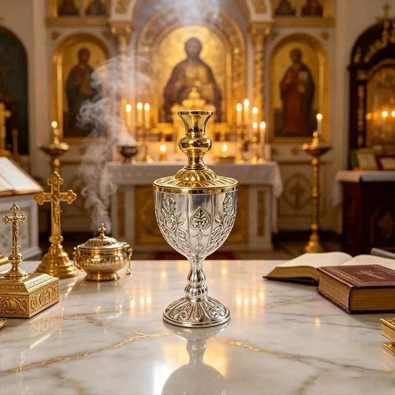 Orthodox Vigil Lamp | Red Glass | PriceLows™