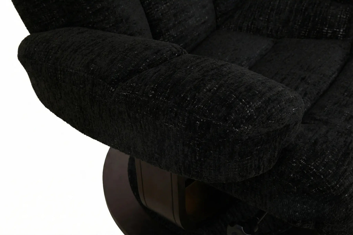 Contemporary Euro Recliner | Plush Cushioning | With Ottoman
