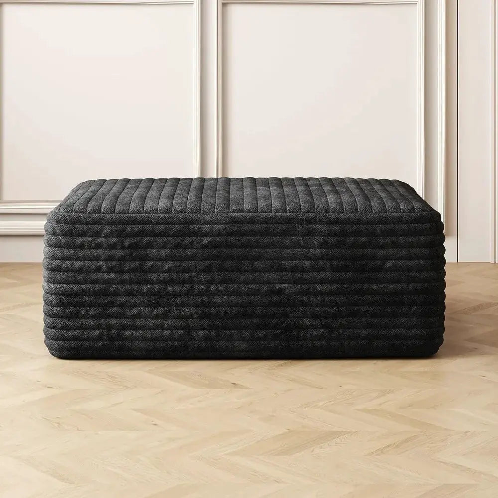 37.4" Plush Corduroy Ottoman, Cloud Boneless Couch in a Box, Modular Sectional for Living Room, Compressed Memory Foam, No Assembly Required from PriceLows™