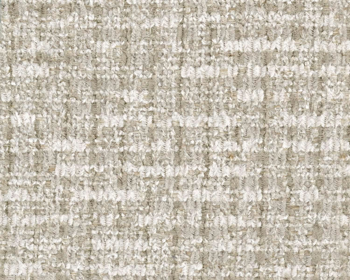Beige Chenille Upholstered Ottoman With Cushioned Comfort from PriceLows™