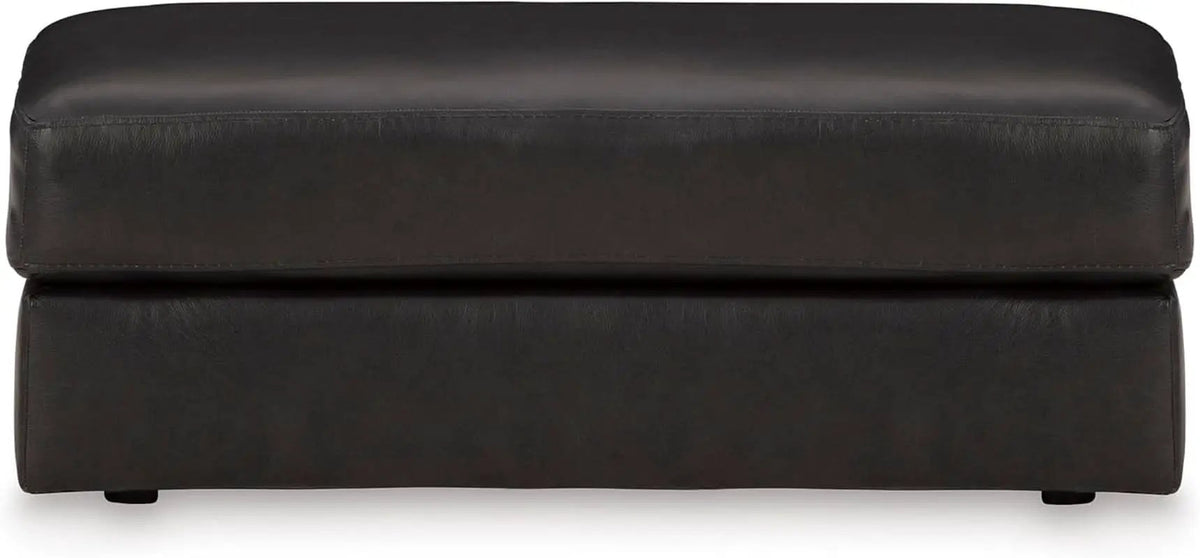 Contemporary Black Cushioned Rectangular Ottoman Finish from PriceLows™