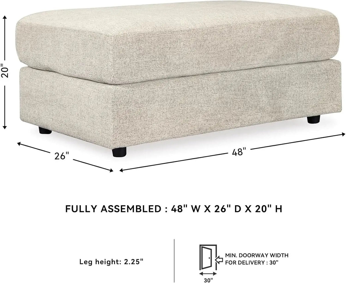 Soletren Oversized Ottoman Off White Modern Furniture from PriceLows™