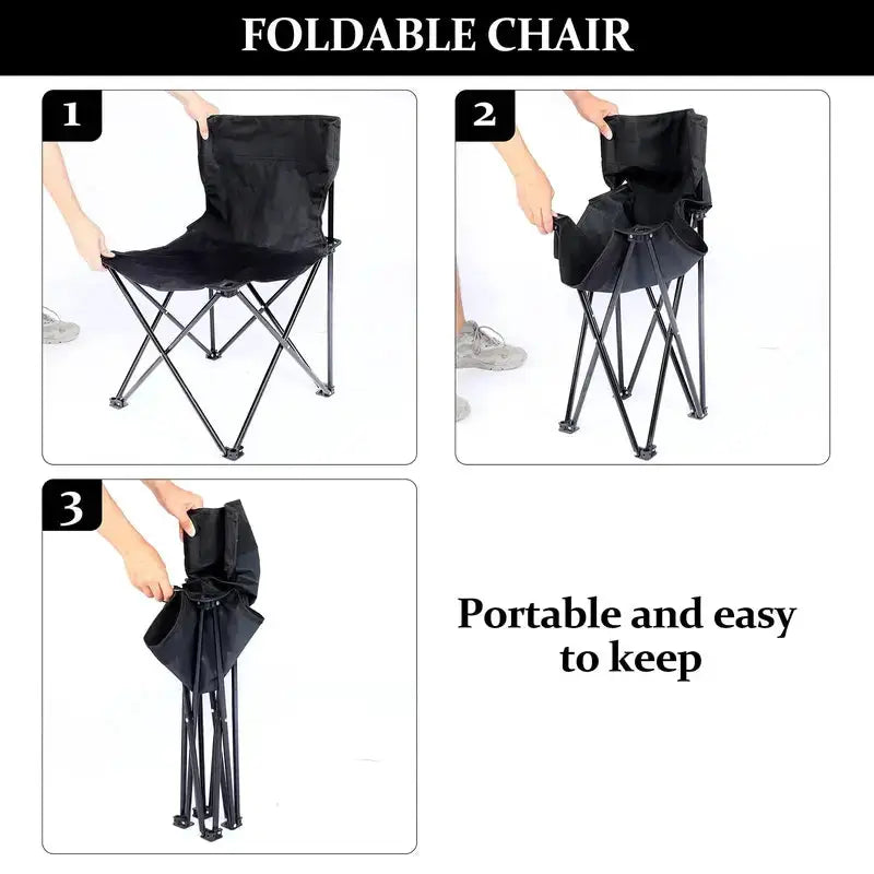Outdoor Foldable Chair | Oxford Cloth Seat | Side Pocket | 12x60cm from PriceLows™