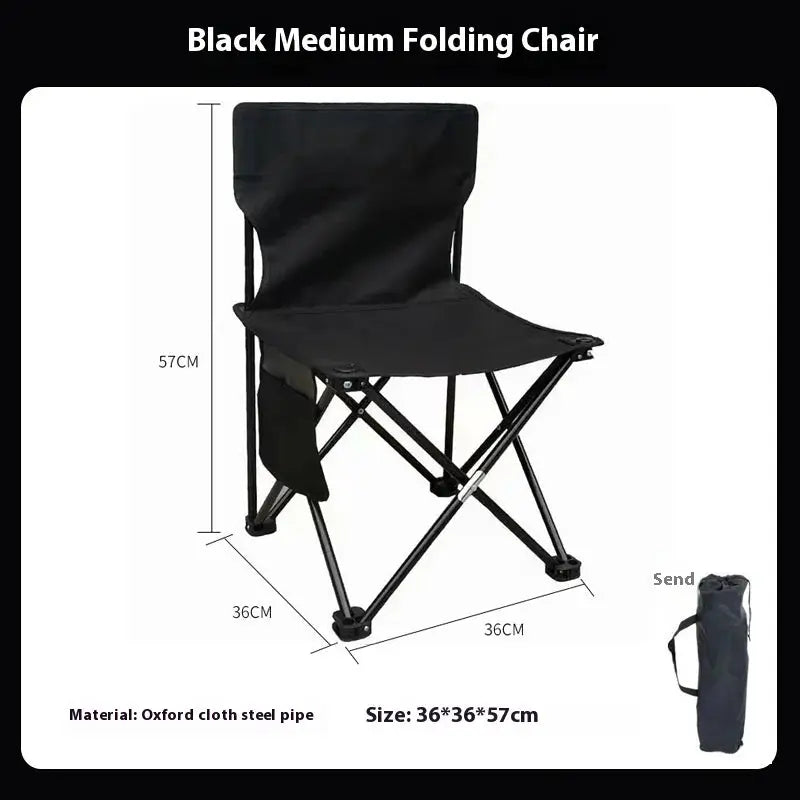 Outdoor Foldable Chair | Oxford Cloth Seat | Side Pocket | 12x60cm from PriceLows™