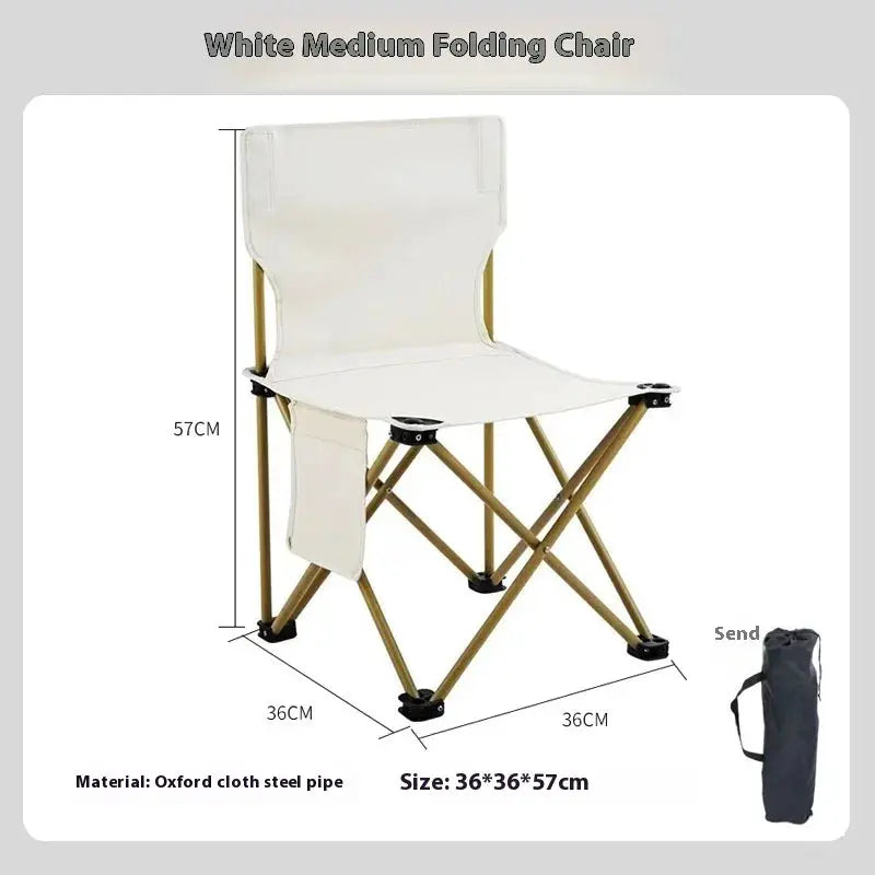 Outdoor Foldable Chair | Oxford Cloth Seat | Side Pocket | 12x60cm from PriceLows™