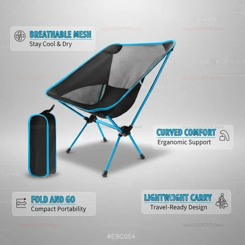 Compact and portable outdoor beach chairs / Foldable camping chairs, outdoor fishing chairs, family camping chairs, small-sized from PriceLows™