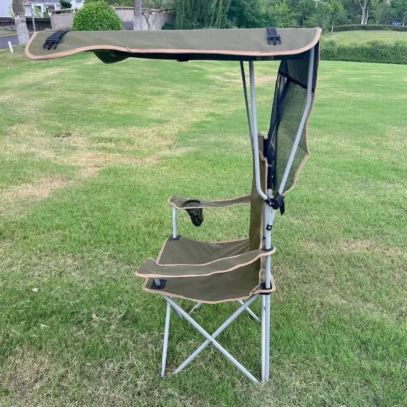 Outdoor Folding Chair | Sunshade Canopy | Iron Frame from PriceLows™