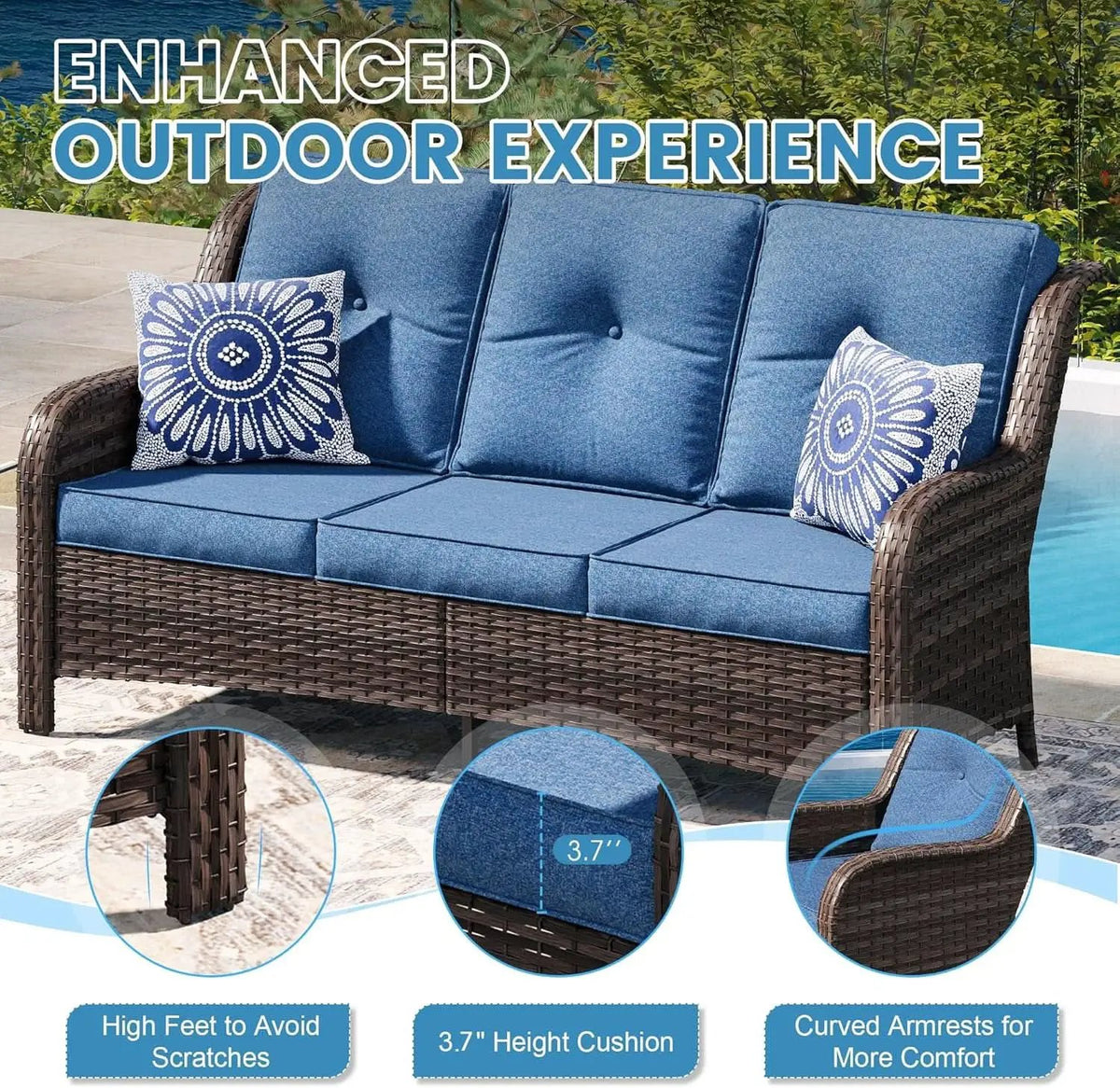 Outdoor Patio Furniture Set with Fire Pit Table from PriceLows™