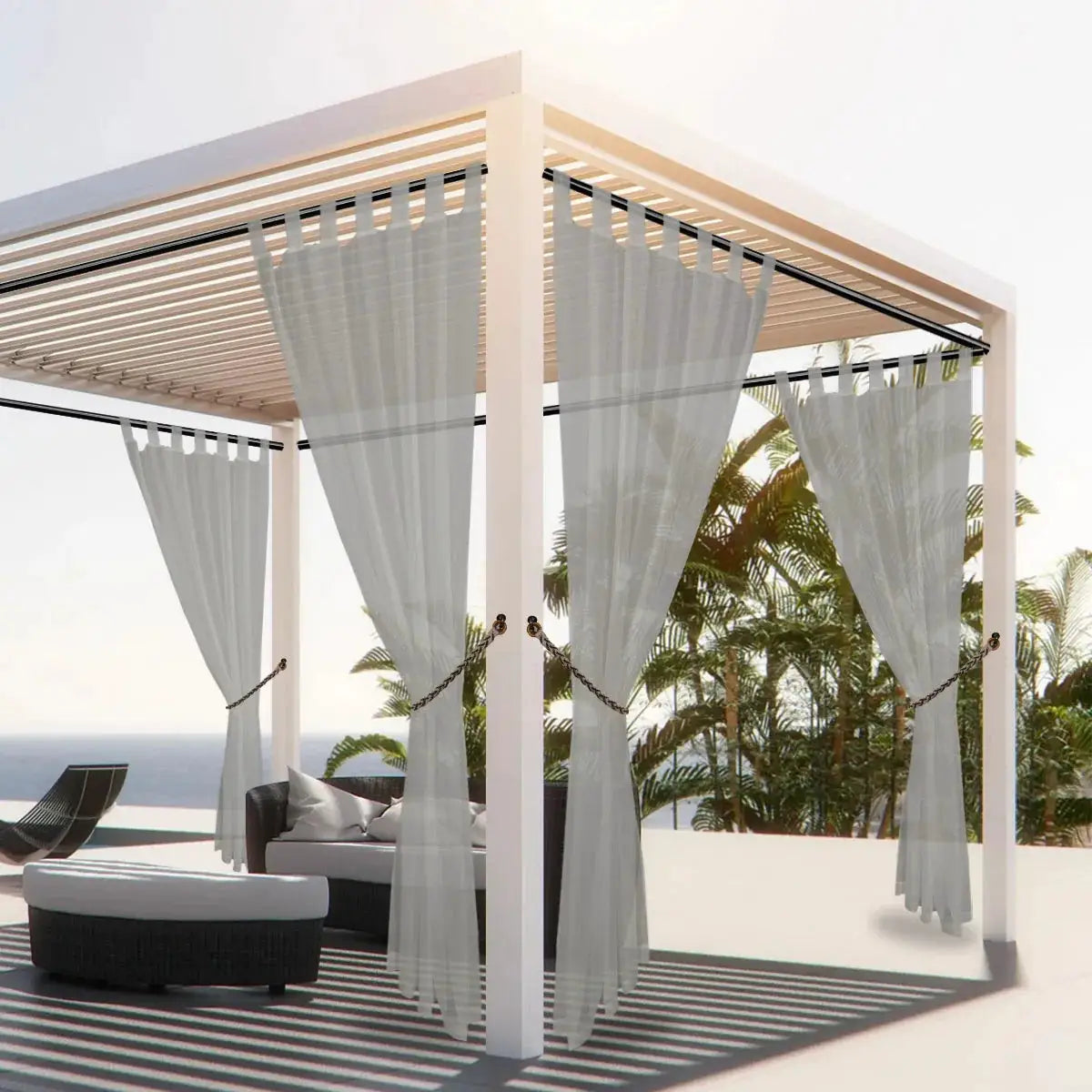 Outdoor Sheer Curtain | Waterproof Polyester | PriceLows™