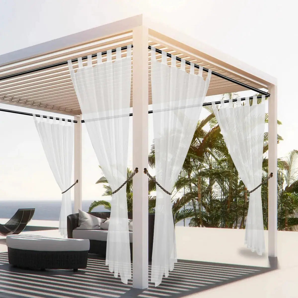 Outdoor Sheer Curtain | Waterproof Polyester | PriceLows™