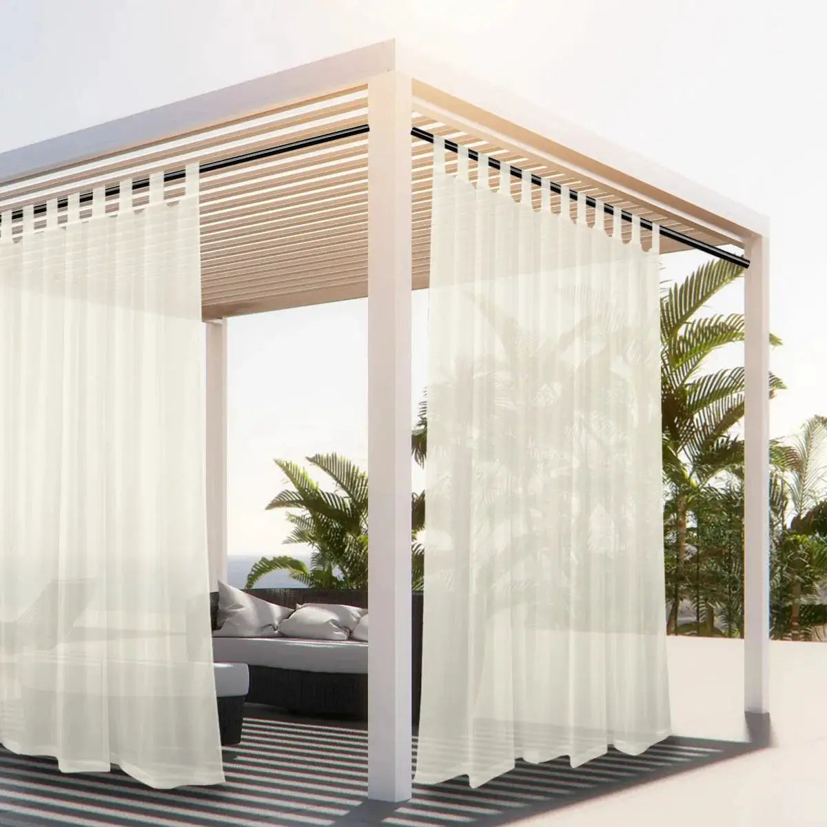 Outdoor Sheer Curtain | Waterproof Polyester | PriceLows™