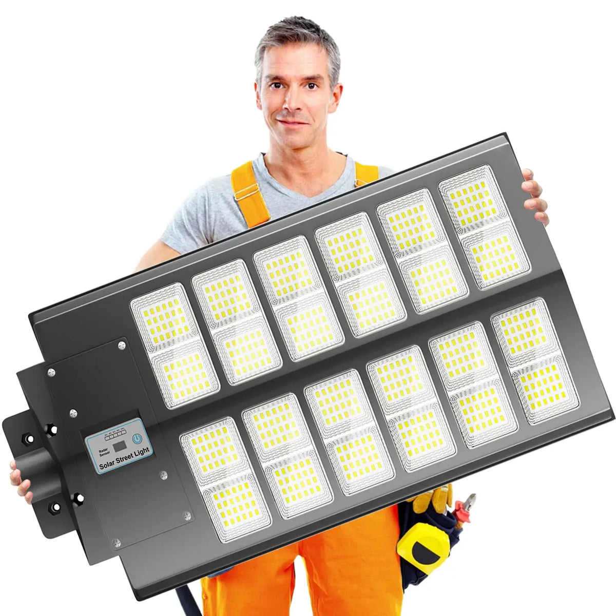 6000-watt waterproof solar street lights. Automatically turn on at dusk and are equipped with motion sensors. Suitable for comme from PriceLows™