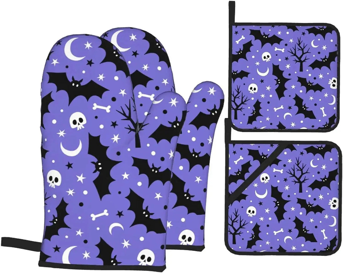 Oven Mitts And Pot Holders | 4pc Non Slip | PriceLows™