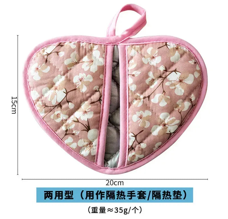 Oven Mitts Heat Resistant Heart Shaped Design PriceLows