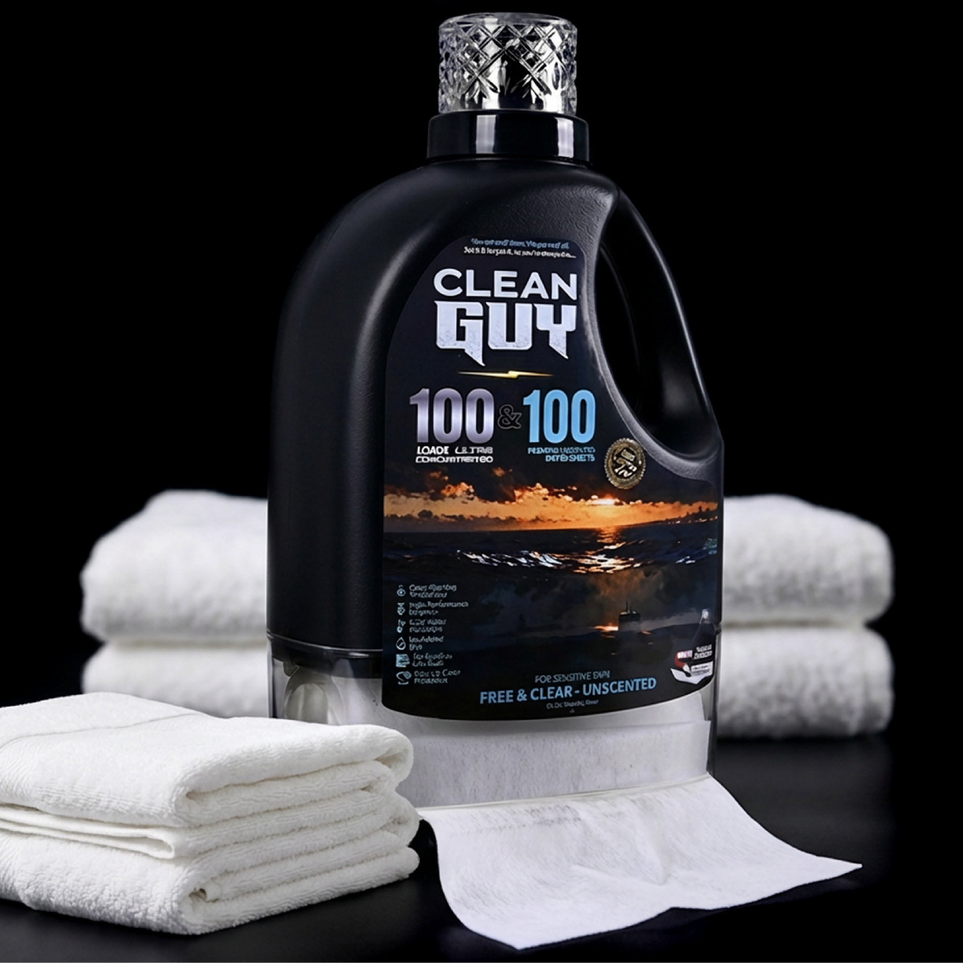 Heavy Duty Premium Laundry Detergent + Built-In Dryer Sheets (100 Loads) - FREE & CLEAR from PriceLows™