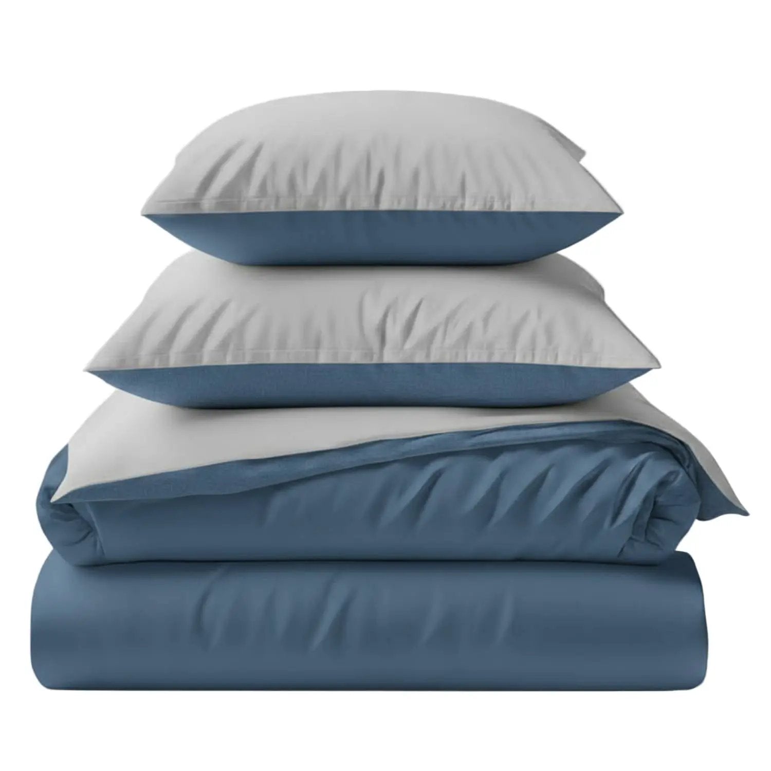 Two-Tone Bamboo Duvet Cover + 2 Shams Set from PriceLows™