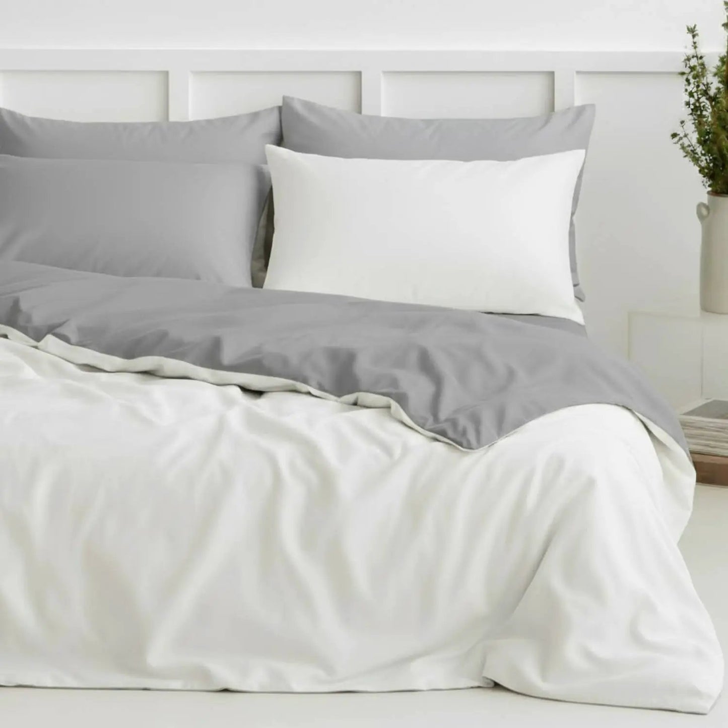 Two-Tone Bamboo Duvet Cover + 2 Shams Set from PriceLows™