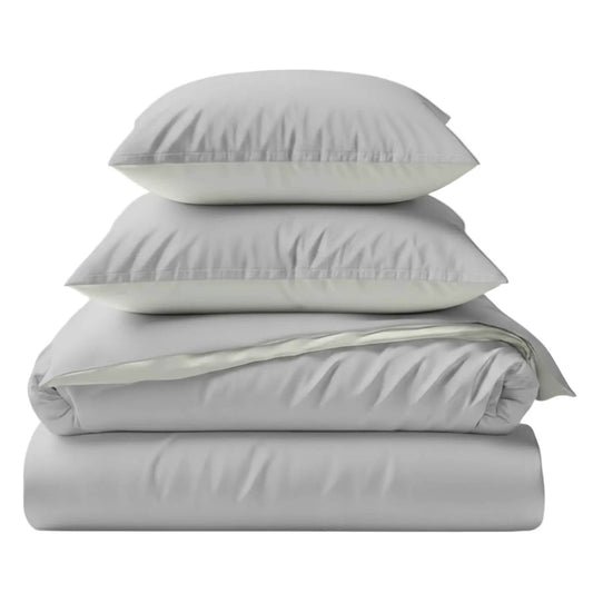 Two-Tone Bamboo Viscose Duvet Cover + 2 Shams Set