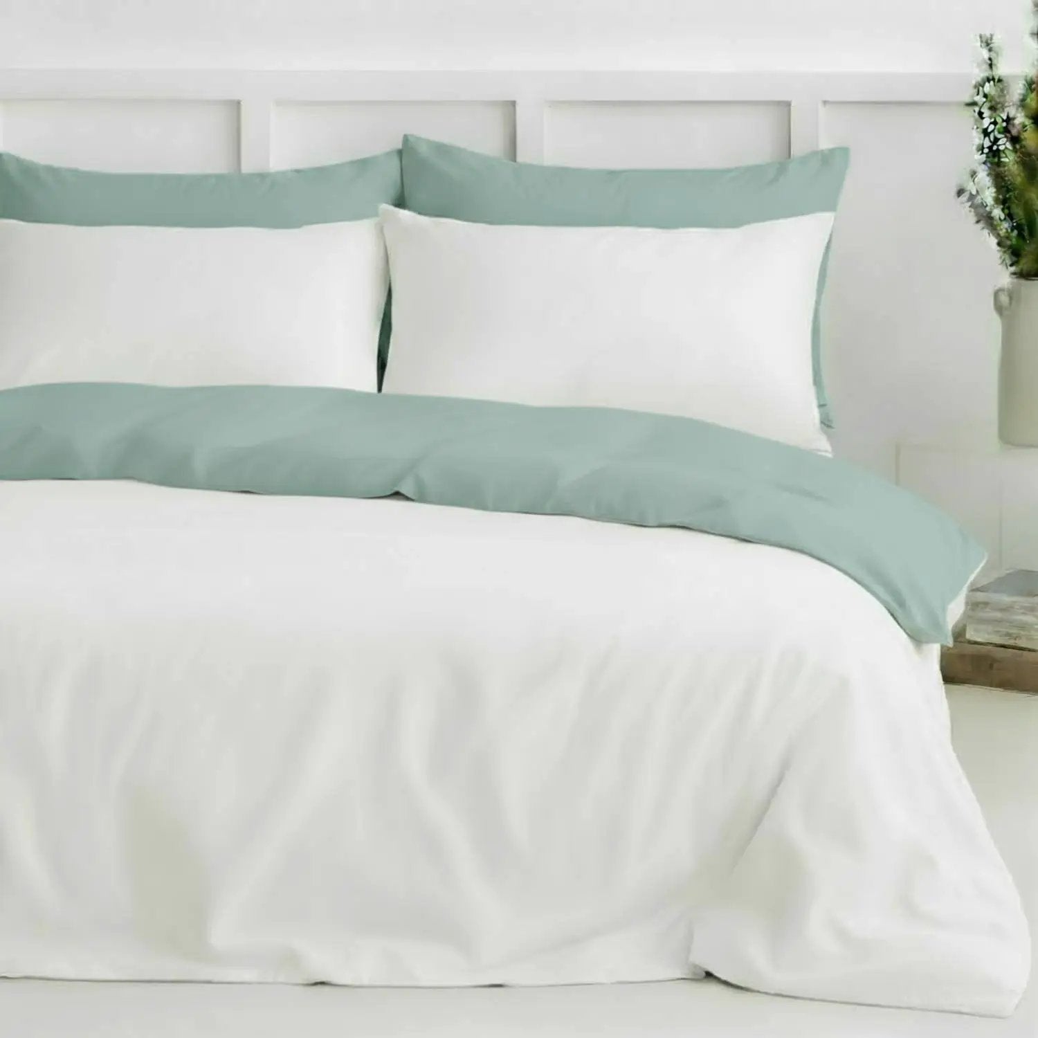 Two-Tone Bamboo Duvet Cover + 2 Shams Set from PriceLows™
