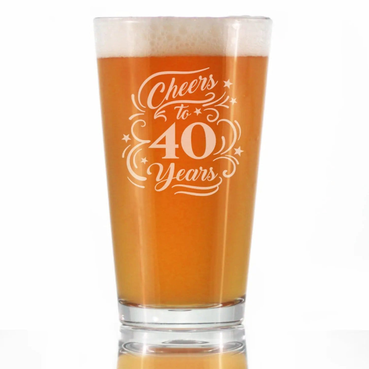 Etched Stemless Wine Glass | 11 oz | Dishwasher Safe | Cheers to Years - Anniversary Party Cups & Decor