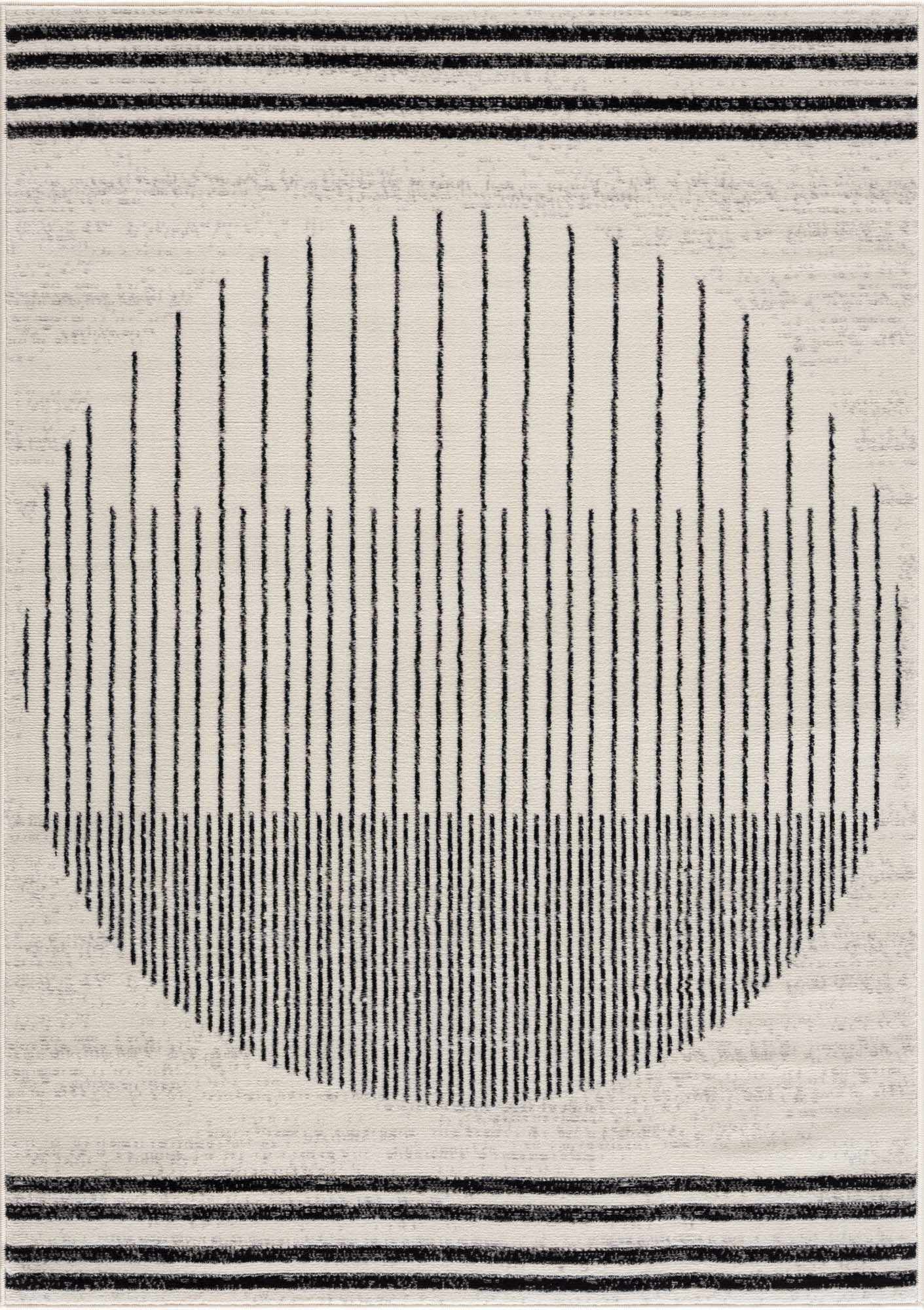 Angus Abstract Black and White Area Rug from PriceLows™