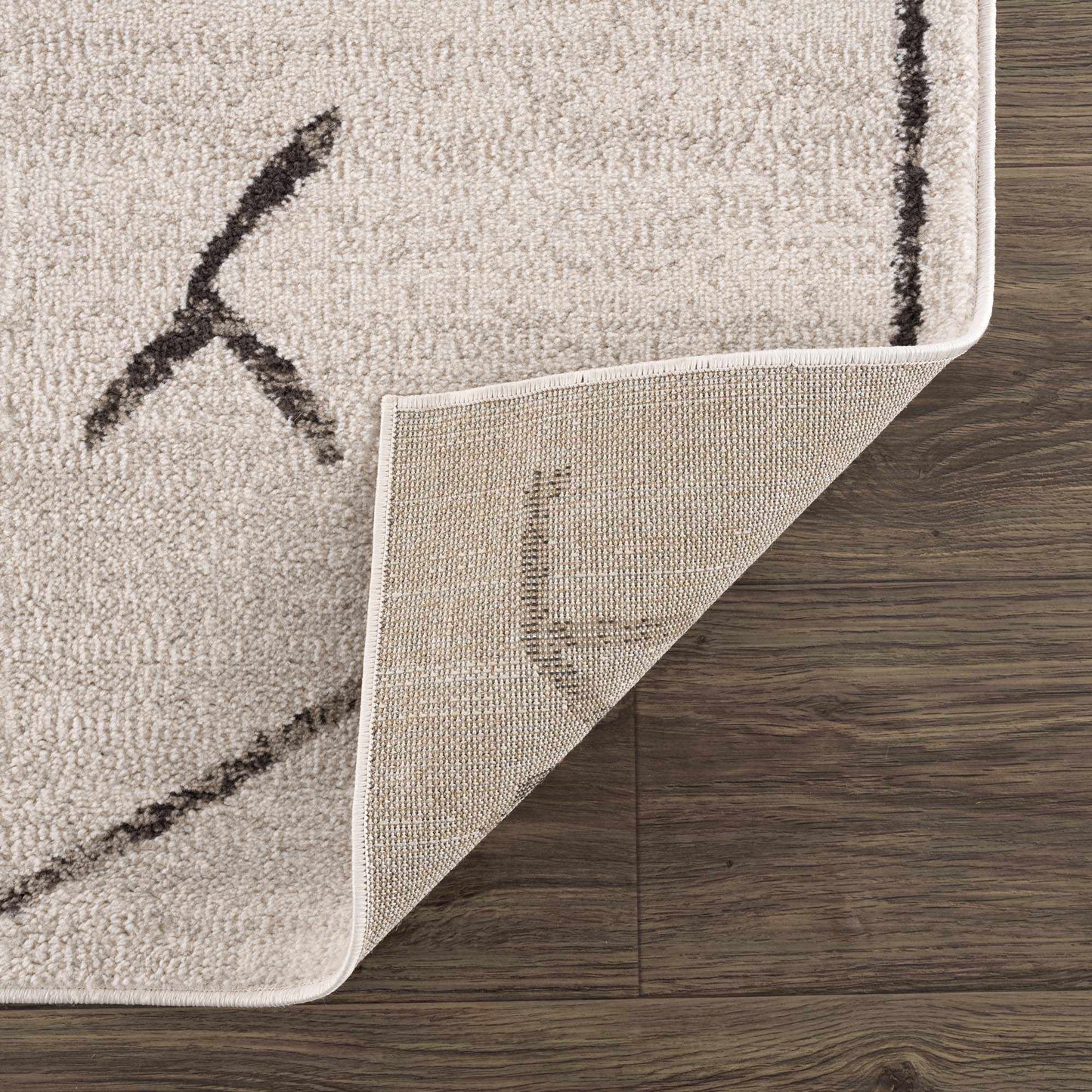Azzan Cream & Charcoal Area Rug from PriceLows™