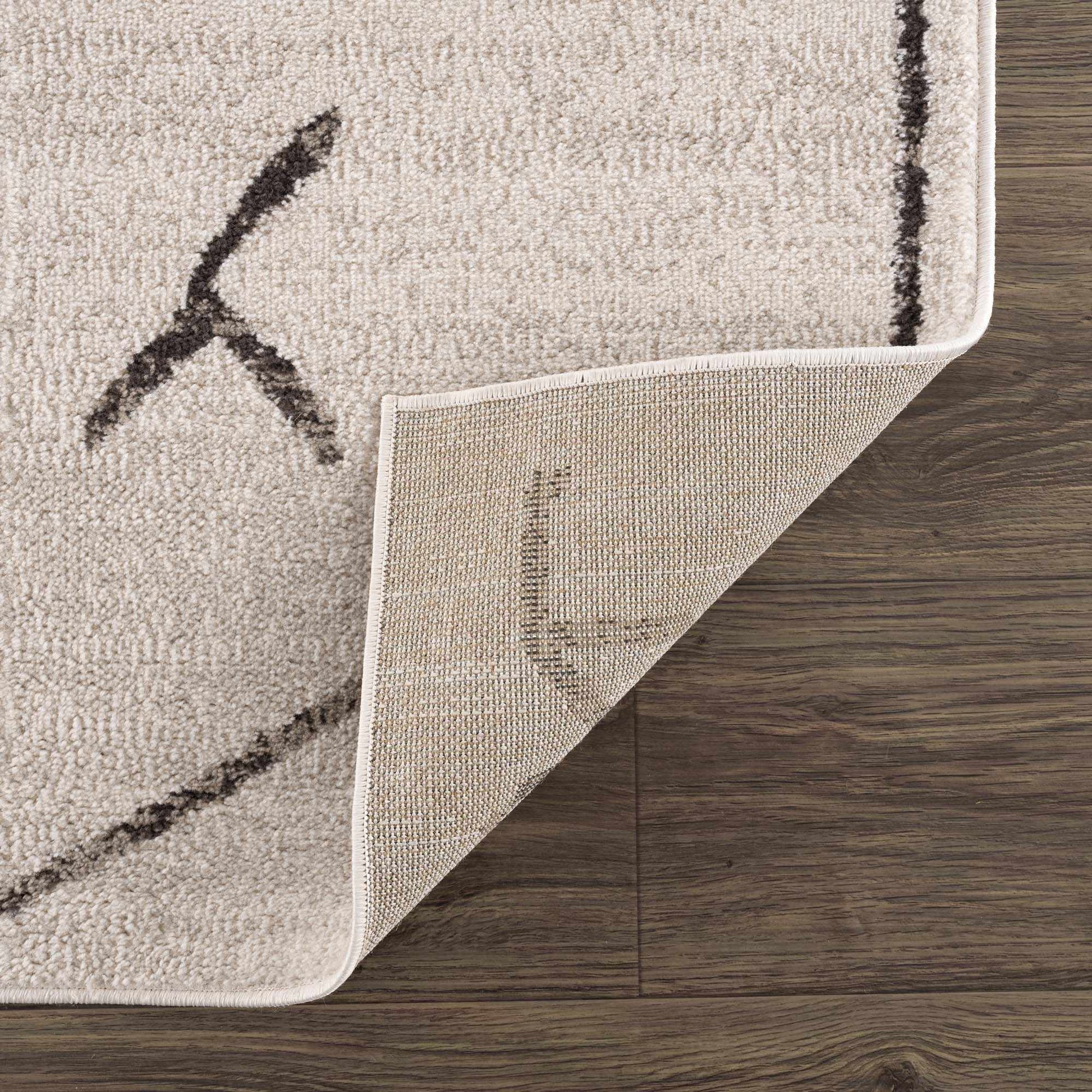 Azzan Cream & Charcoal Area Rug from PriceLows™