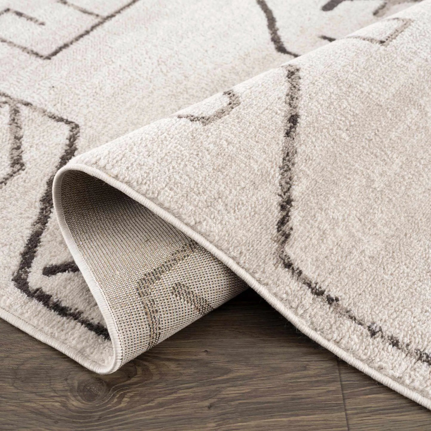 Azzan Cream & Charcoal Area Rug from PriceLows™