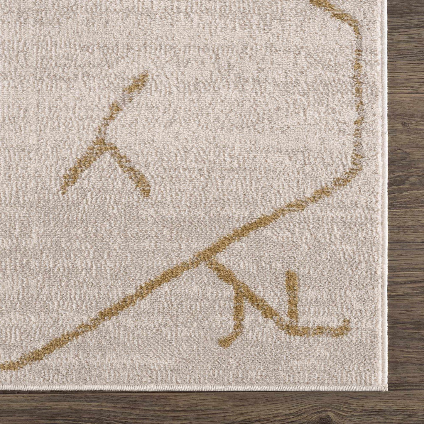 Azzan Cream & Gold Area Rug from PriceLows™