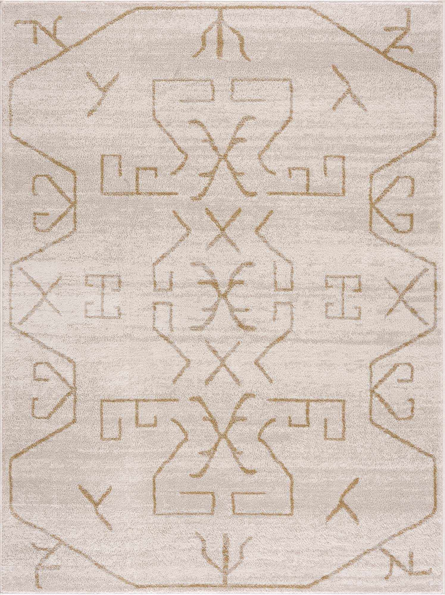 Azzan Cream & Gold Area Rug from PriceLows™