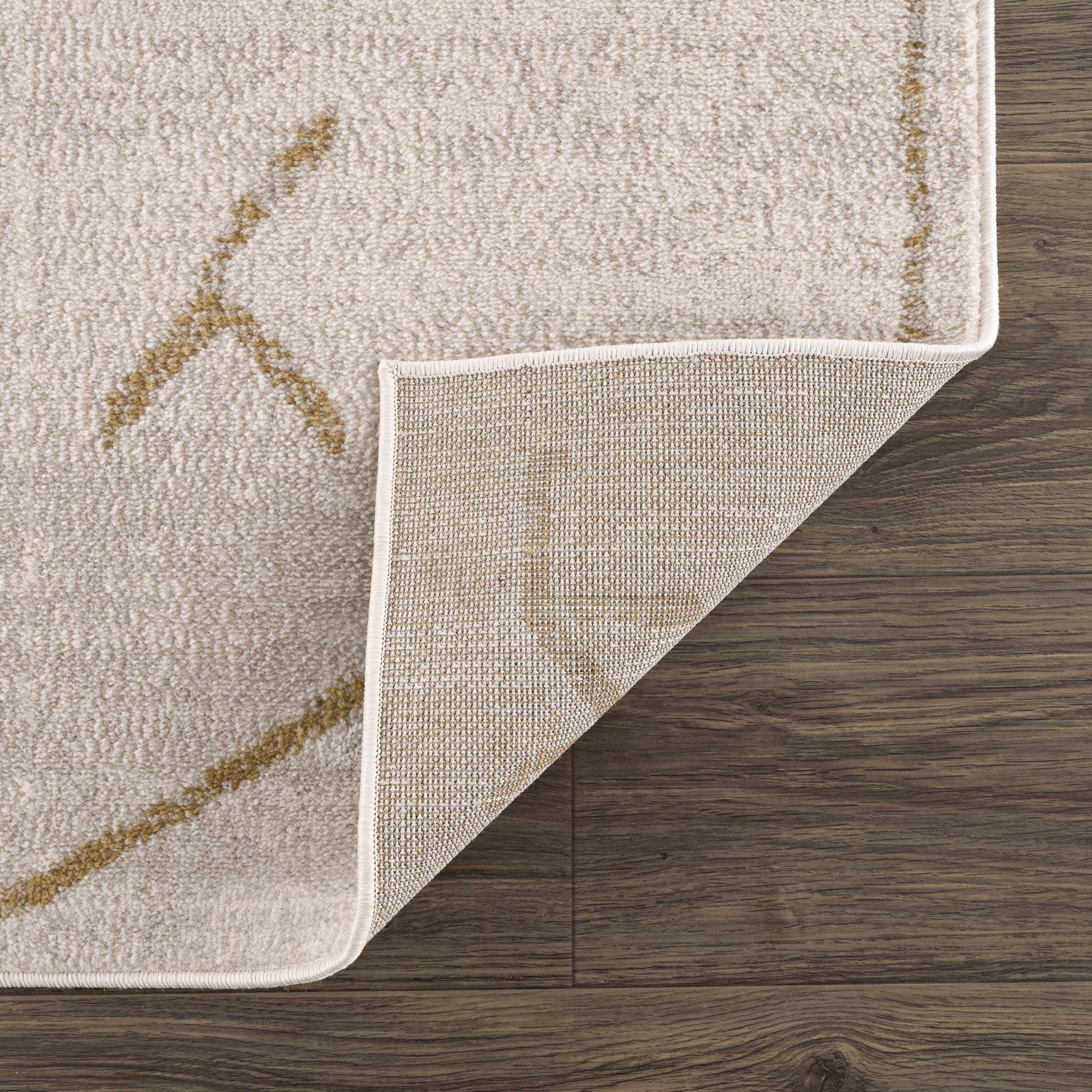 Azzan Cream & Gold Area Rug from PriceLows™