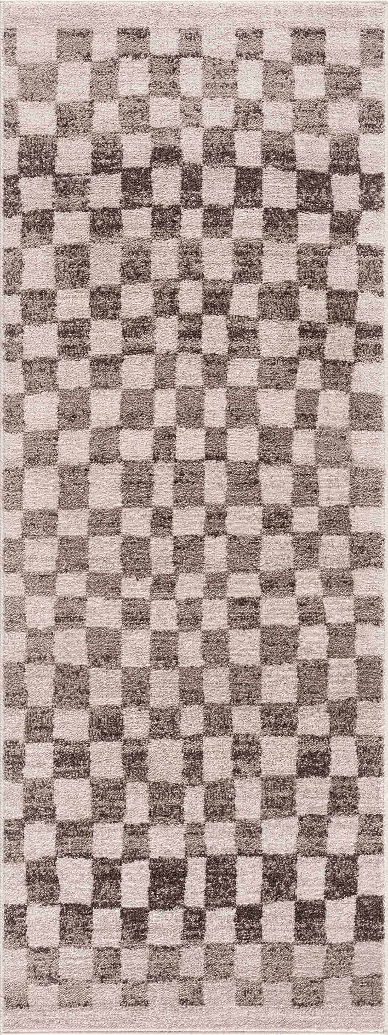 Benjy Beige Checkered Area Rug from PriceLows™