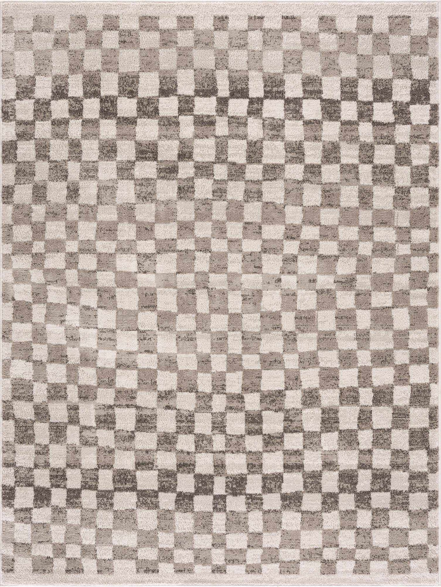 Benjy Beige Checkered Area Rug from PriceLows™