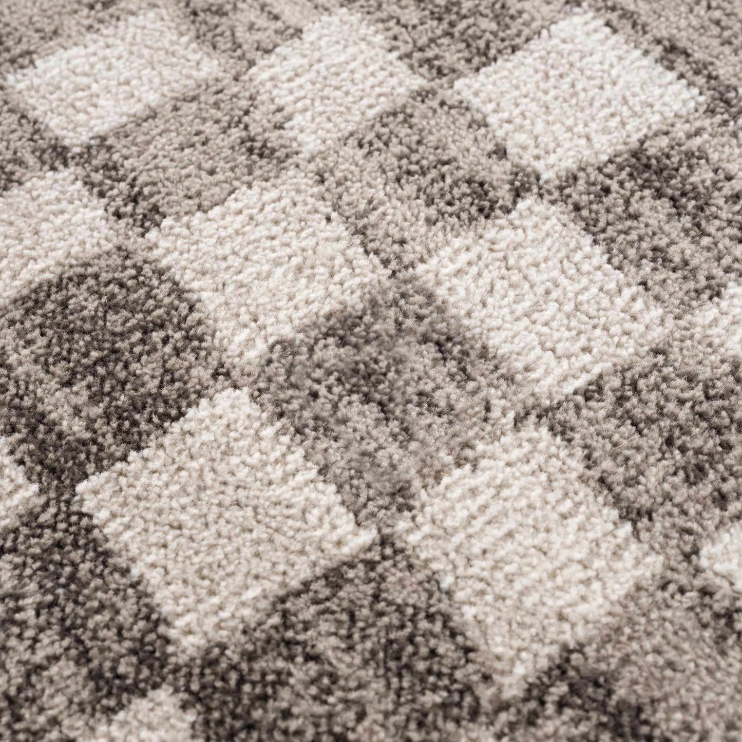 Benjy Beige Checkered Area Rug from PriceLows™