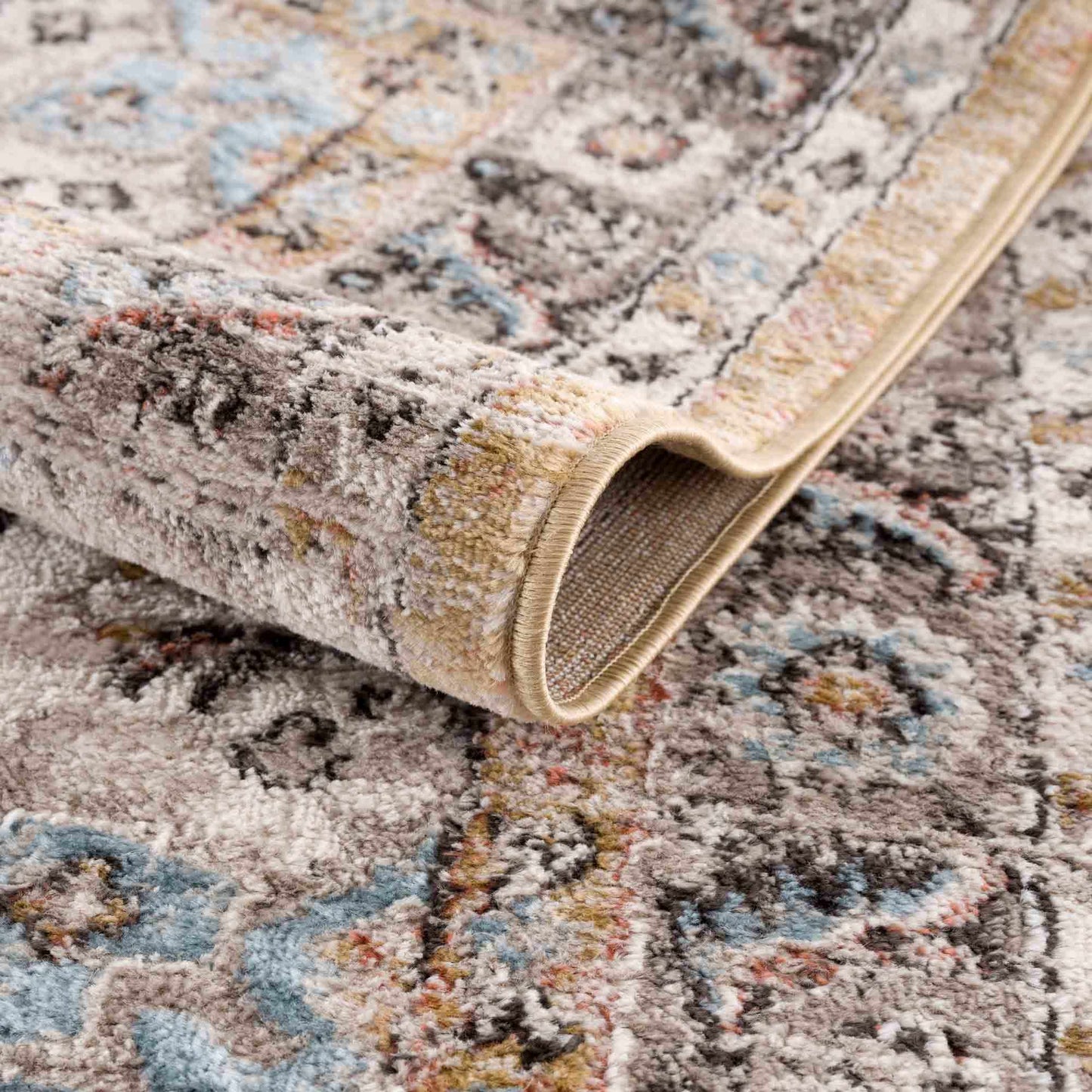 Albie Gold & Beige Area Rug from PriceLows™