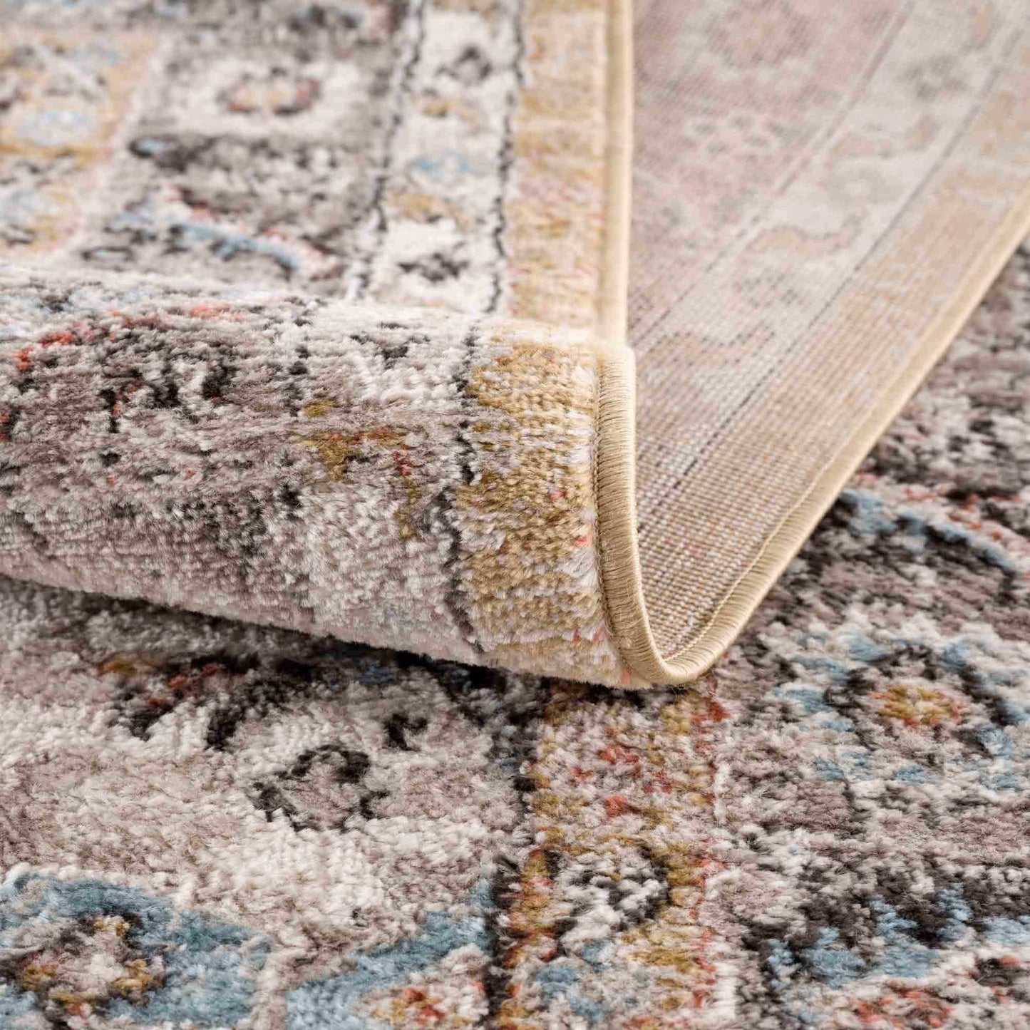 Albie Gold & Beige Area Rug from PriceLows™