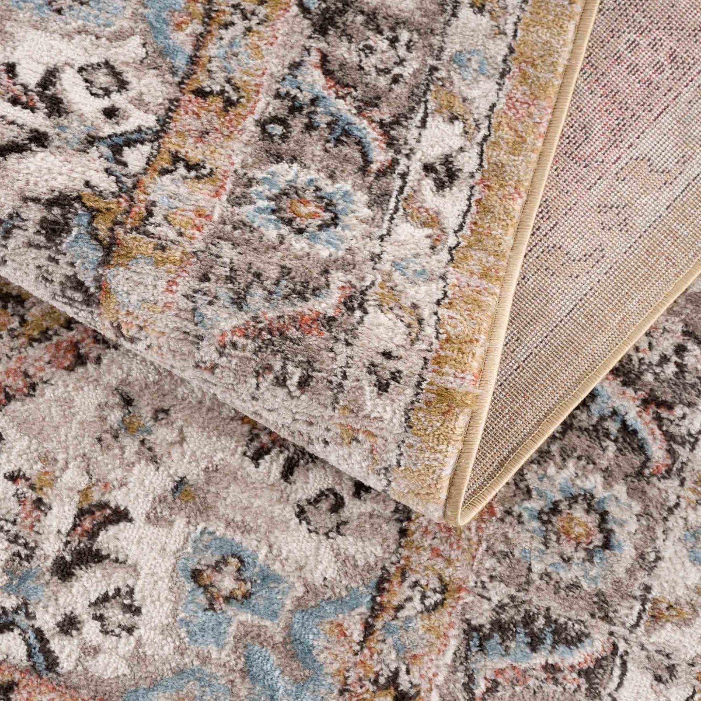 Albie Gold & Beige Area Rug from PriceLows™