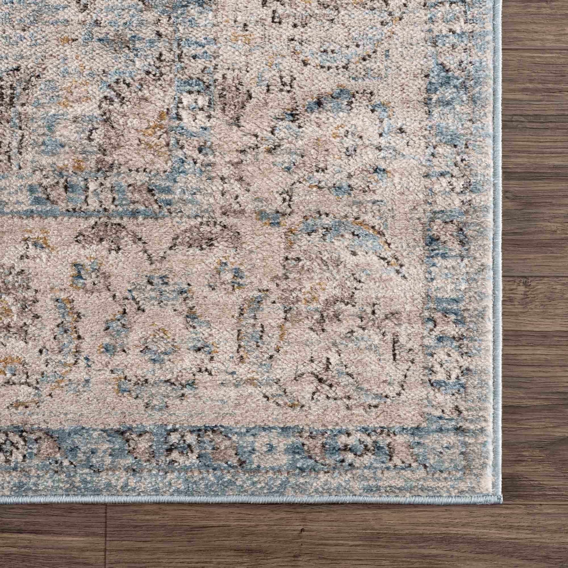 Anana Silver Blue & Beige Area Rug from PriceLows™